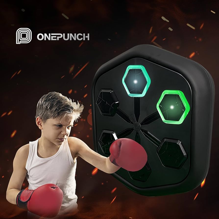 ONEPUNCH Smart Boxing Machine Wall Mounted, LED Music Boxing